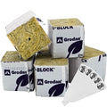 Grodan 1.5" Rockwool Mini Blocks – 15 Pack Rockwool Cubes for Hydroponics, Seed Starter & Cloning + THCity Stakes