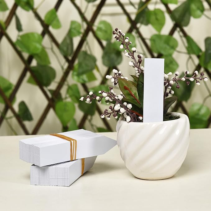 1000 Pcs 4 Inch Plastic Plant Nursery Garden Labels Waterproof Pot Markers Garden Stake Tags, White
