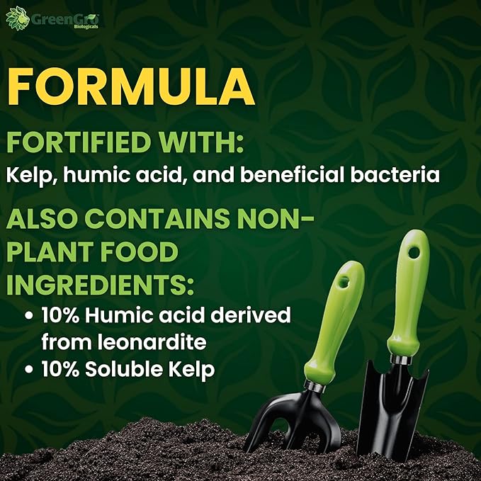 GreenGro Premium Ultrafine Myco Fertilizer - Root Enhancer/Bigger Yields/Improves Nutrient Uptake/Indoor & Outdoor Plant Food Fertilizer Blend for Hydroponic Gardens