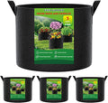 FEED GARDEN 5 Gallon Grow Bags 4 Pack – 300G Thickened Fabric Plant Pots with Reinforced Handles, Breathable Drainage Planters for Vegetables, Flowers & Herbs Indoor Outdoor