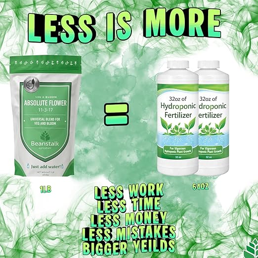 Absolute Flower 11-3-17 – Controlled-Release Bloom Fertilizer for Bigger Stickier Buds Ideal for Indoor Outdoor Hydroponic & Soil Grows High-Performance Flowering Nutrients– 3 lb