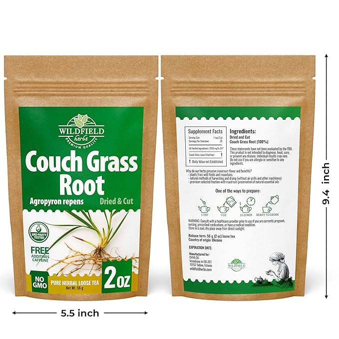 2 oz. Couch Grass Herbal Tea (Agropyron repens) – 56g Dried Couch Grass Herb Tea Hierba Cañuela