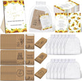 Ireer 301 Pcs Sunflower Wedding Favors for Guests Set Include 1 Wooden Sign 100 Let Love Grow Seed Packets Self Adhesive Wedding Envelopes 100 Let Love Grow Cards 100 Bags for Guest Bridal Shower