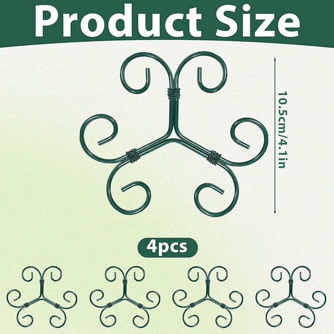 4 Pcs Plant Stem Supports for Indoor Plants, Iron Monstera Plant Support Stakes Plant Supports for Indoor Plants Holders Climbing and Thriving Growth Decorative Accessories