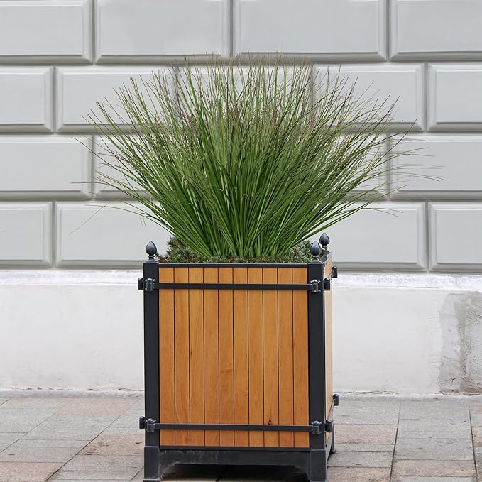 Ttranewsoo Artificial Grass,Fake Grass Artificial Shrubs Wheat Grass Greenery,Fake Grass Decor Artificial Plants Ornamental Grass Outdoor Fake Grass Green Leaves for Decoration(12PCS)