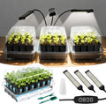 SOLIGT 72 Cell Self Watering Seed Starter Trays with Grow Light, 3 Seed Starter Kit with Humidity Domes, Full Spectrum Seedling Light with 8/12/18H Timer for Seed Starting, Seedling Growing