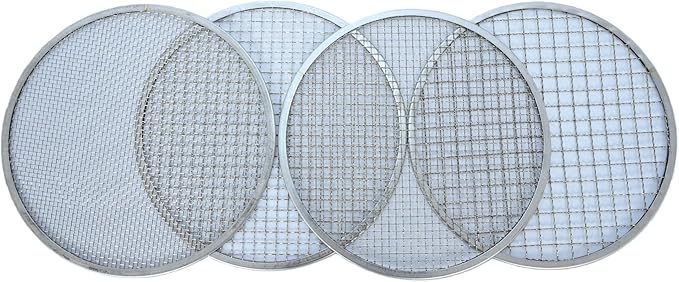 Soil Sifter with Handle – Includes 4 Replaceable Mesh Screens 3mm/6mm/9mm/12mm for Gardening & Compost