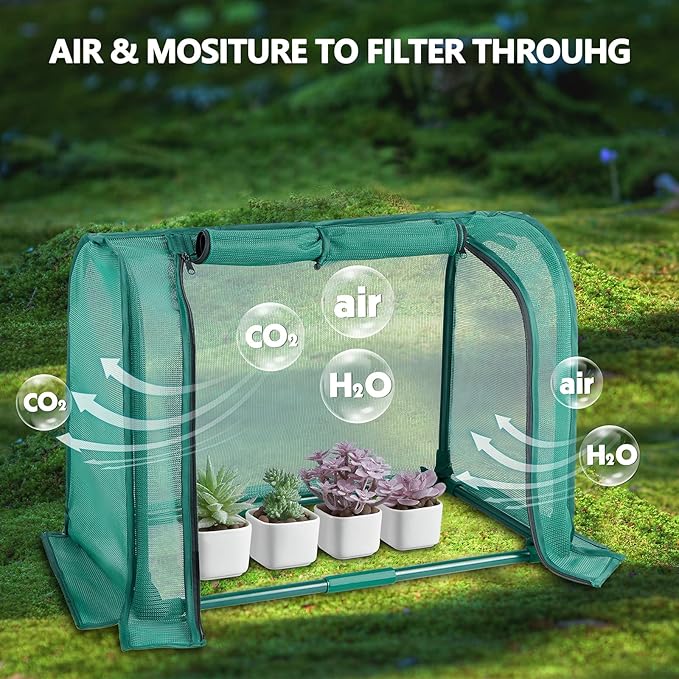 2 Pack Mini Plant Shades for Outdoor Plants, Garden Netting Cover, 30% Sunblock for Succulents, Flowers, Outdoor - 23x12x16.5 Inches