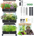 DRYADES 66-Pod Indoor Hydroponic Growing System + 3 Free Seeds Starter Kit (Lettuce, Salad Mixed, Basil Seeds) – Dual 53W Full-Spectrum LED, 10-L Water Tank, 3-Tier Grow Pods (66 Pods)
