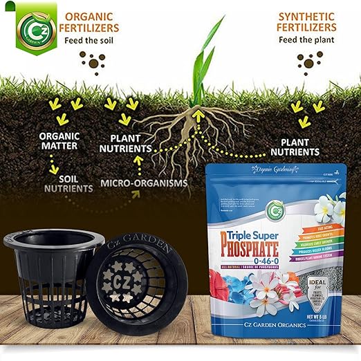 Triple Super Phosphate 0-46-0 Fertilizer - Made in USA - Bloom Booster - TSP Pure Phosphorus Plant Food for Indoor/Outdoor Plants and Flower Gardens - Fruit, Vegetables, Holistic Herbs, Trees & More!
