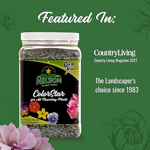 Nelson Plant Foods ColorStar Outdoor & Indoor Plant Fertilizer - Nutrient-Dense Plant Food to Increase Bloom Size & Quantity - 4-5 Months of Feeding (2 lb.)
