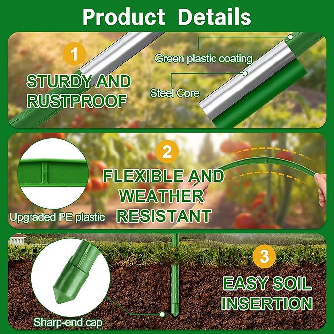 WAENLIR Plant Cages & Supports (51inch 3Pack)