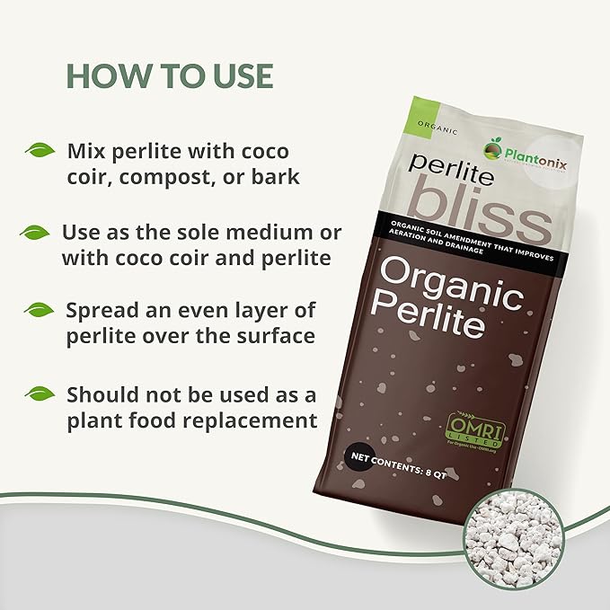 Coco Bliss 250gm Bricks (10-Pack) + Perlite Bliss (8 Qts) - Organic Coco Coir for Plants & Horticultural Perlite for Plants - Coconut Coir Bricks - Bulk Garden Soil & Potting Soil Mix