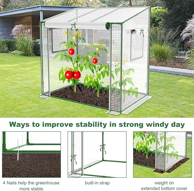 Mini Greenhouse, 47.2”(L) x31.5”(W) x47.2”(H) Greenhouses for Outdoors and Indoor, Durable Green House Kit with Window, Thicken PE Cover, Clear Mini Portable Garden Plant Green House