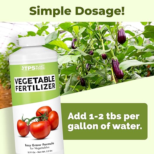 Vegetable Fertilizer – Liquid Plant Food for Bigger Harvests, Stronger Roots & Healthy Garden Growth, 32 oz