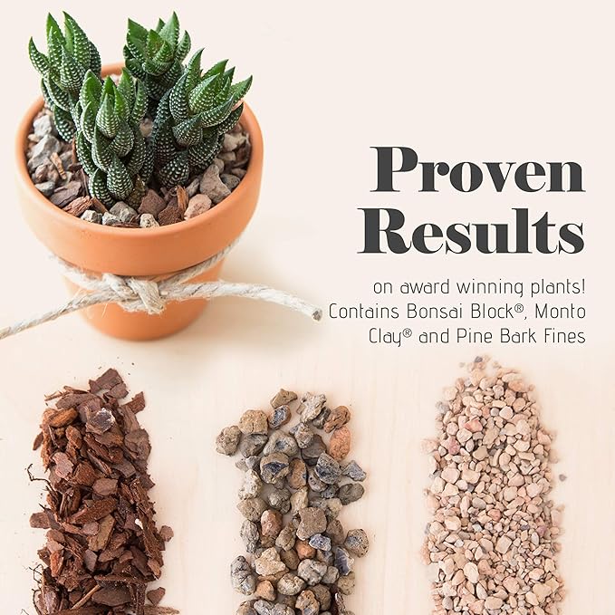 Bonsai Jack Succulent, Cactus and Bonsai Soil - Jacks Gritty Mix - 2 Quarts – Fast Draining – Fight Root Rot – Optimized pH
