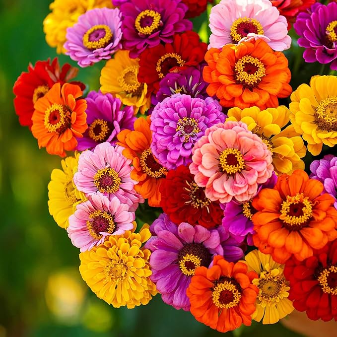 Eden Brothers Zinnia Seeds - California Giants Mix, Non-GMO Seeds for Planting, 1/4 lb | Low-Maintenance Flower Seeds, Plant During Spring, Zones 3, 4, 5, 6, 7, 8, 9, 10