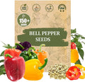 Premium Rare Bell Pepper Seeds – 150 Heirloom Non-GMO Vegetable Grow, Sweet, Crisp & Juicy PeppersSeeds for Planting - Sweet Capsicum Seeds for Garden, Patio, Balcony – Easy to Grow (Bell Pepper)