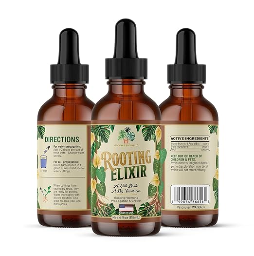 Houseplant Prop Drops – Rooting Elixir – Liquid Rooting Hormone for Cuttings & Propagation – Extra-Strength IBA Hormone – Supports Strong Root Growth – Monstera, Philodendron, Anthurium, Fiddle Leaf