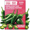 KVITER 100 Tam Jalapeno Pepper Seeds for Planting (Capsicum Annuum) – Mild Spice, Perfect Stuffer Peppers Heirloom Seed, 1000-1500 SHU Hot Jalapeno – Vegetable Seeds for Outdoor & Indoor Garden