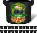 Gardzen 20-Pack 2 Gallon Grow Bags, Aeration Fabric Pots with Handles, Heavy Duty Plant Bags for Plants