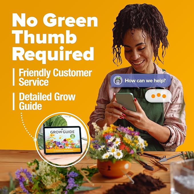 HOME GROWN Wildflower Seeds Bulk 4 oz 63,200+ Seeds 19 Varieties Non-GMO Perennial Mix, Butterfly & Pollinator Flower Seeds, Attract Bees, Birds & Hummingbirds, Outdoor Planting