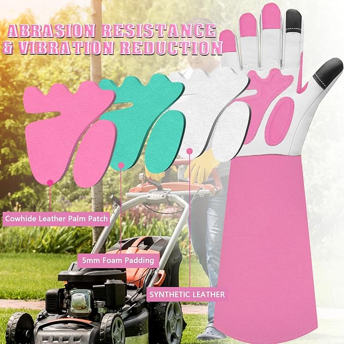 Long-Gardening-Gloves for Women/Men - Thorn Proof Rose Pruning Gloves Heavy Duty Gauntlet, Best Garden Gifts for Gardener-S