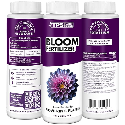 Bloom Fertilizer – Liquid Plant Food for More Blooms, Bigger Flowers & Stronger Bud Development, 8 oz
