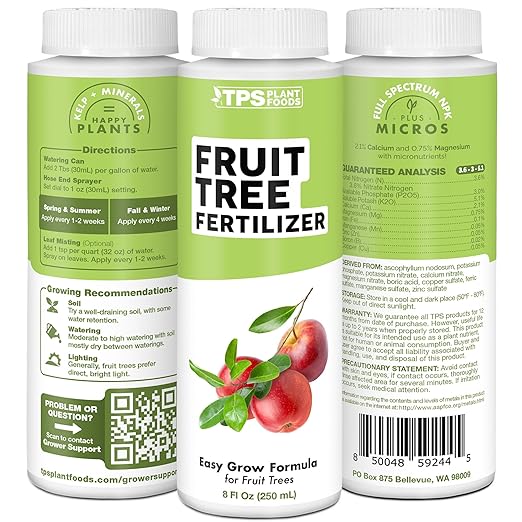Fruit Tree Fertilizer – Liquid Plant Food for All Fruit Trees, Supports Heavy Blossoms, Bigger Harvests & Healthy Growth, 1 Gallon