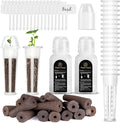 Seed Pod Kit for Aerogarden, 182 Pcs Grow Anything Kit for Hydroponics Growing System, Hydroponics Supplies with 60 Grow Sponges, 30 Grow Baskets, Plant Food A&B, 30 Grow Domes, 60 Pod Labels (72 pcs)