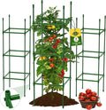 3 Pack Tomato Cages for Garden, Up to 55Inch Square Tomato Plant Cage, Upgraded Octagonal Connector, Heavy Duty Adjustable Tomato Stake Support for Garden Climbing Vegetables Flowers Fruits