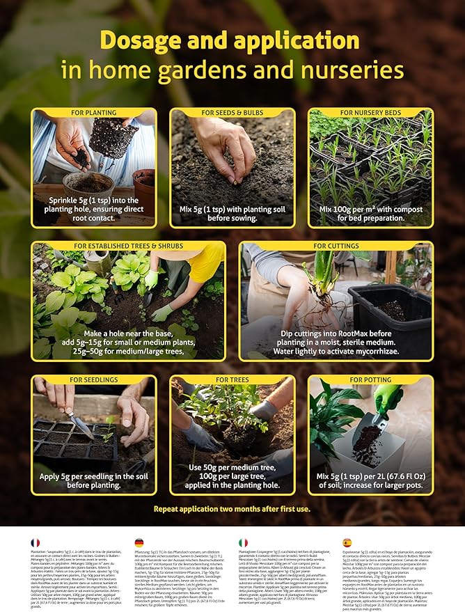 RootMax - Mycorrhizal Fungi (75 g/2.64 oz) | Rooting Powder for All Plants, Trees, Flowers & Edibles | Direct to Root Inoculant | Treats 15+ Plants