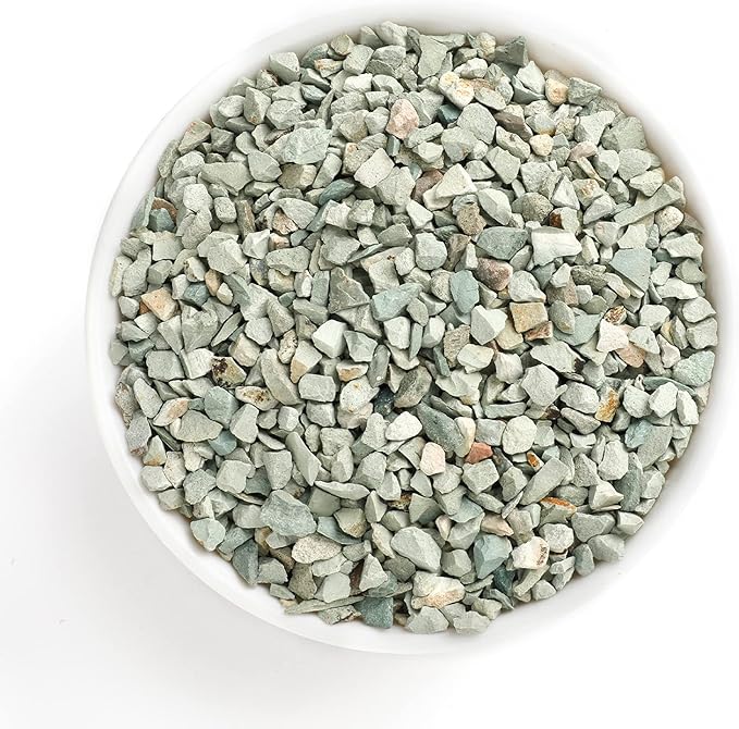 2lb Succulents and Cactus Green Zeolite, Décor & Additive Rocks, Natural Decorative Gravel for Bonsai, Fairy Gardening, DIY Projects, Vases Fillers, Terrarium