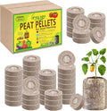 Legigo 50 Pcs 40mm Seed Starter Peat Pellets Pods for Seedlings- Compressed Seed Starting Pellets Seed Starter Pods Plugs Soil Peat Pods for Starting Seeds, Garden Planting Herb Flower Vegetables