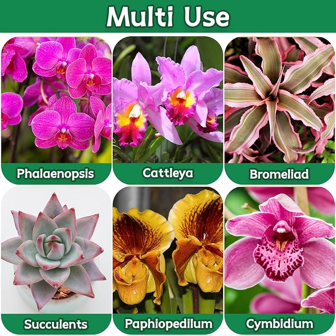 Orchid Bark Potting Mix, 4QT Premium Orchid Potting Mix, Orchid Bark for Indoor Plants with Pine Bark & Perlite, Superior Ventilation & Drainage to Boost Plants’ Growth, Orchid Soil