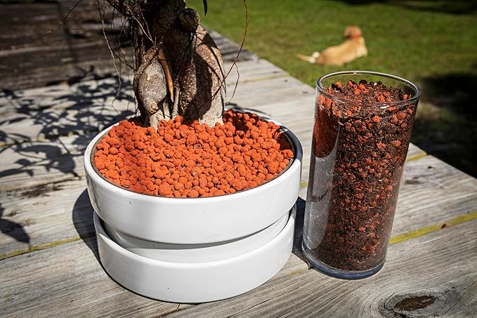 Nature, Leca Clay Pebbles for Plants - Sustainable Expanded Clay Balls for Healthy Roots, Handmade in Colombia, Ideal for Hydroponics, Indoor Gardens, and Moisture Retention, 32 Oz (Orange)