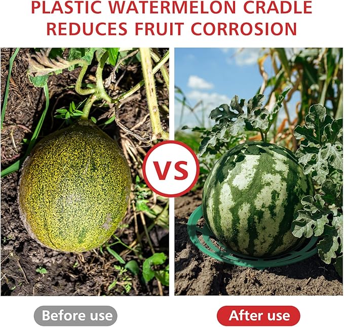 Irenare 24 Pcs Melon Cradle for Garden Watermelon Support Plant Protector for Squash Pumpkin Harvest Basket Watermelon Support Trellis for Cantaloupe Honeydew Strawberry, Reusable Avoid Rot