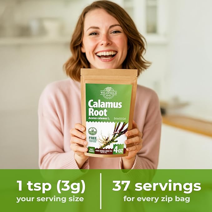 4 oz. Calamus Root Herbal Tea (Acorus Calamus) - 113g Calamus Herb Root Tea Raiz De Calamo
