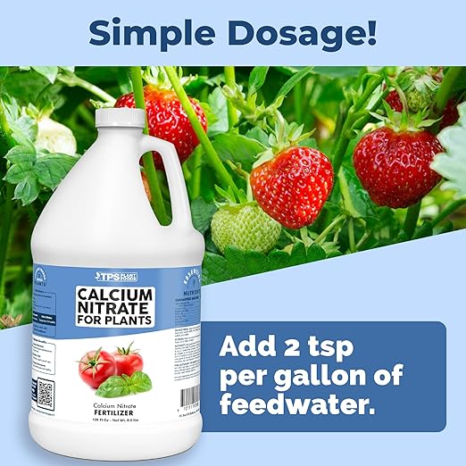Calcium Nitrate Fertilizer – Liquid Fertilizer Supplement for Fast Leaf Growth, Stronger Cell Wall Development & Prevents Blossom End Rot, 1 Gallon
