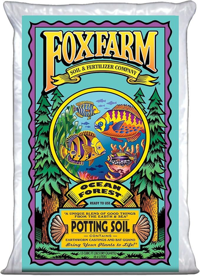 FoxFarm Ocean Forest Potting Soil, 1.5cu ft - Light, Aerated Texture, Designed for All Container Plants