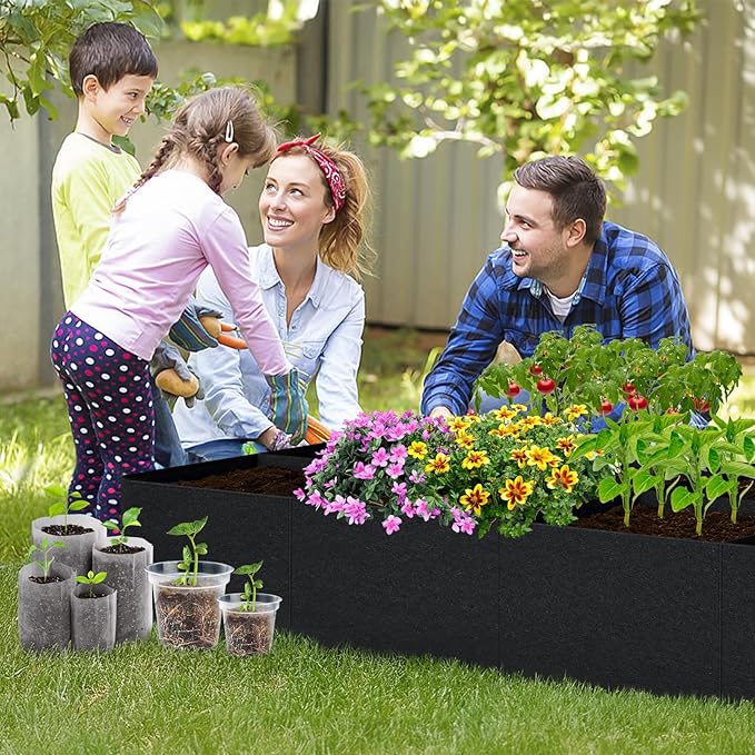 GREANER Fabric Garden Bed, Large Thickened Raised Beds for Gardening Vegetables, Rectangle Garden Grow Bed Bags for Growing Potatoes Carrots Chillies Tomatoes Strawberry Onion