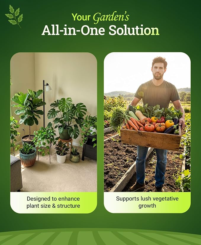 FoxFarm Grow Big Liquid Plant Food - 6-4-4 House Plant Fertilizer for Lush Vegetative Growth, Fast Nutrient Uptake for Roses, Tomatoes & Veggies - Quart Size Concentrate