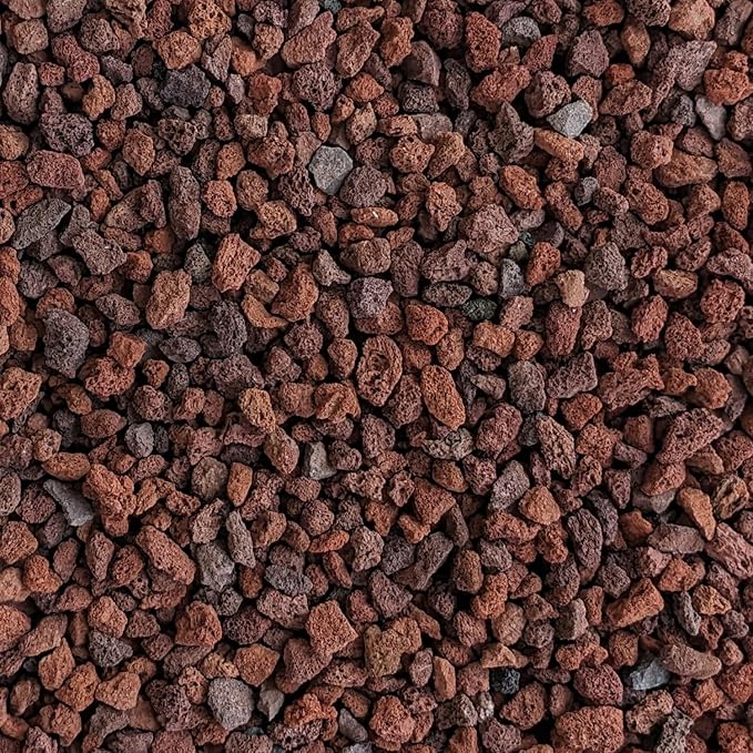 Red Lava Rocks for Plants Natural Horticultural Volcanic Rock (1/4" Size) (Mined in USA) (2-lb Bag)