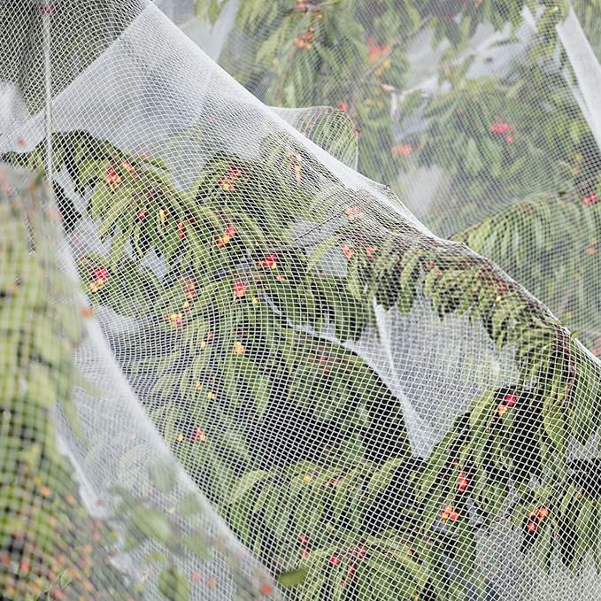 Garden Netting, Cookmaster 10x33FT Plant Covers, Ultra Fine Mesh Protection Netting for Vegetable Plants Fruits Shrubs Flowers Tree Crops, Greenhouse Row Cover Raised Bed Barrier Screen Net