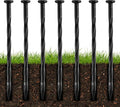 50Pcs 8-Inch Plastic Landscape Edging Spikes, Spiral Anchoring Nails for Weed Barrier, Paver Edging, Landscape Edging, Artificial Turf, Grass Pathways, and More