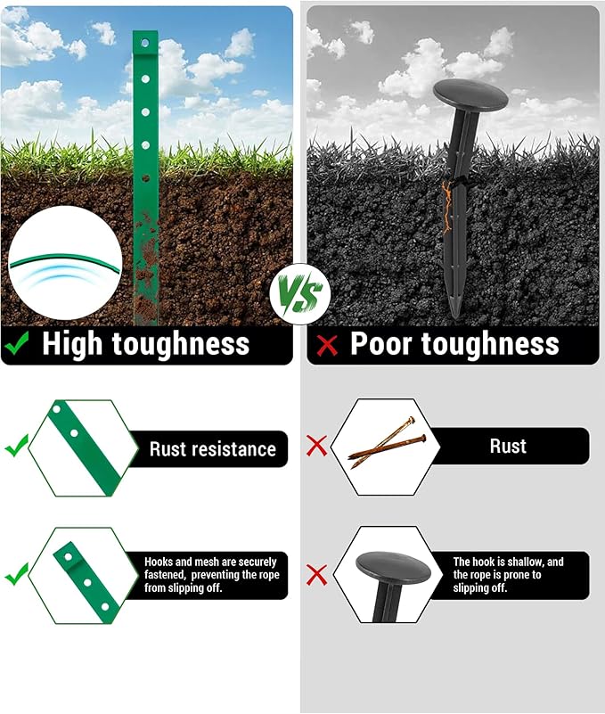 20Pcs Landscape Edging Garden Stakes,10 Inch Metal Garden Stakes,Fence Stakes,Metal Stakes for Edging,Terrace Board,Grass Barrier,Garden Edging Coil (Green2)