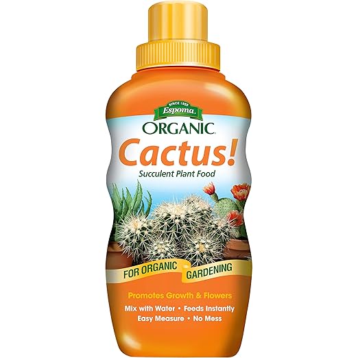 Espoma Organic Cactus! Plant Food, Natural & Organic Fertilizer for All Cactus, Succulents, Palm, and Citrus Both Indoors and Outdoors, 8 oz, Pack of 4