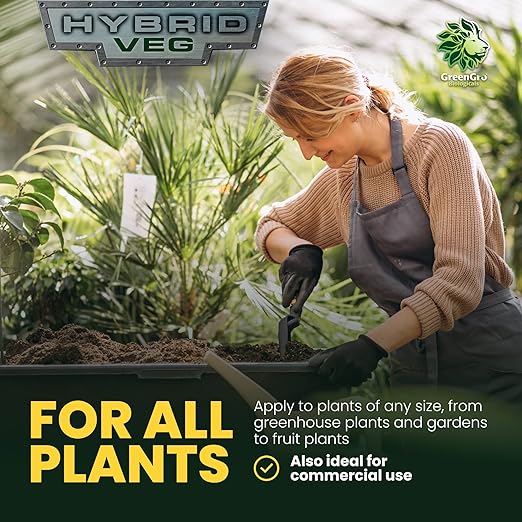 GreenGro Hybrid Veg, Water-Soluble Fertilizer for Plants, Highly Concentrated Liquid Plant Food for Indoor & Outdoor Gardens 12-12-12 2lb