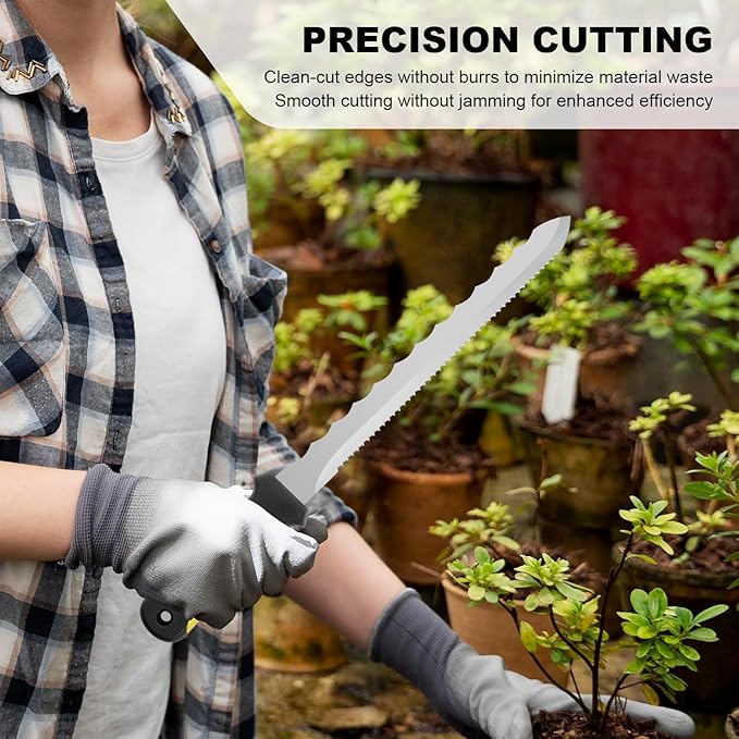 Sod Cutter knife: Insulated knife 11.14-inch sod knife blade, Stainless Steel double-edged for outdoor, Lawn Repair, easy to carry (yellow)