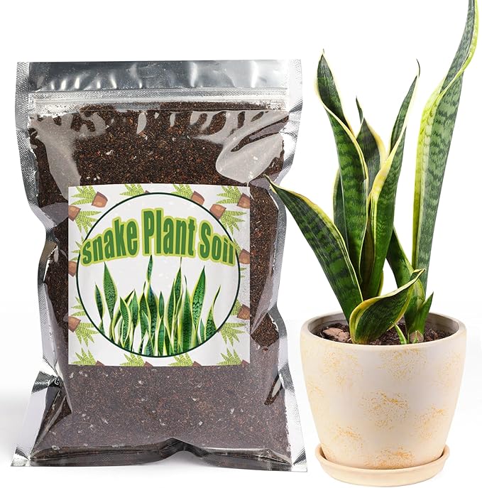 Premium Snake Plant Soil Mix 4qt, Indoor Plants Potting Mix for All Potted Snake Plants, Promote Healthy Growth and Easy Care